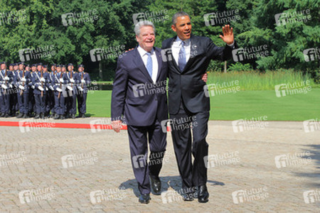 Präsident Obama besucht Schloss Bellevue, Berlin