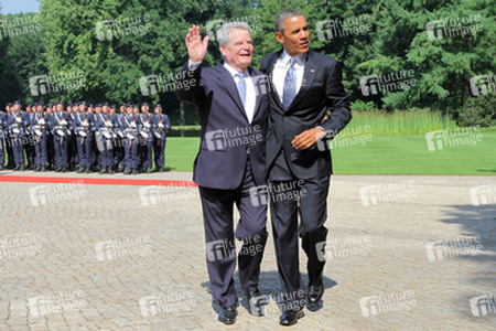 Präsident Obama besucht Schloss Bellevue, Berlin