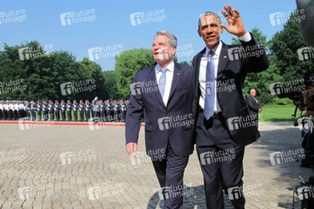 Präsident Obama besucht Schloss Bellevue, Berlin