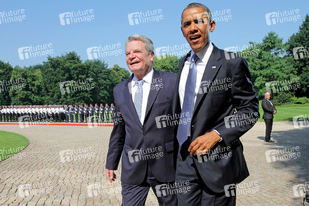 Präsident Obama besucht Schloss Bellevue, Berlin