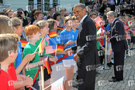 Präsident Obama besucht Schloss Bellevue, Berlin