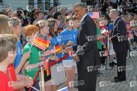 Präsident Obama besucht Schloss Bellevue, Berlin
