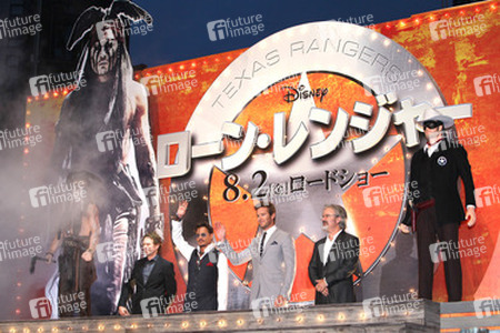 Jerry Bruckheimer, Johnny Depp, Armie Hammer, Gore Verbinski
