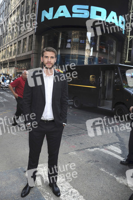 Liam Hemsworth läutet die NASDAQ Closing Bell, New York