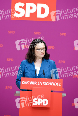 Pressekonferenz mit Andrea Nahles, Berlin
Pressekonferenz mit Andrea Nahles, Berlin