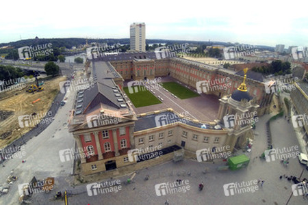 Luftaufnahmen vom Stadtschloss und der Nikolaikirche, Potsdam