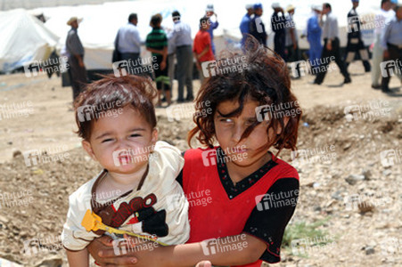 Syrische Bürgerkriegsflüchtlinge in Arbat, Irak