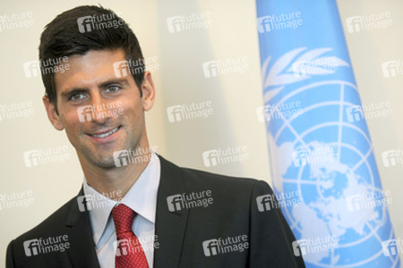 Novak Djokovic im UN-Hauptquartier, New York