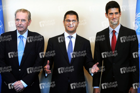 Novak Djokovic im UN-Hauptquartier, New York