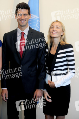 Novak Djokovic im UN-Hauptquartier, New York