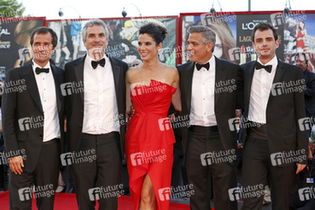 David Heyman, Alfonso Cuarón, Sandra Bullock, George Clooney, Jonas Cuarón