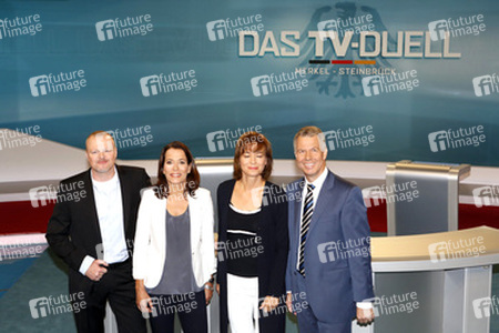 Vorbesichtigung des TV-Duell-Studios, Berlin