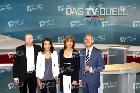 Vorbesichtigung des TV-Duell-Studios, Berlin