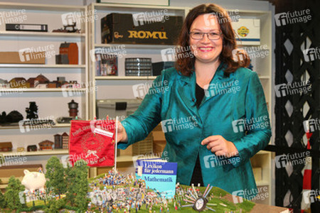 Andrea Nahles im Miniatur Wunderland, Berlin