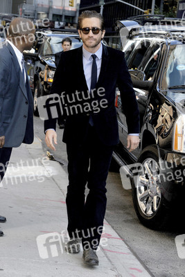 Jake Gyllenhaal Visits 'Late Show with David Letterman', New York