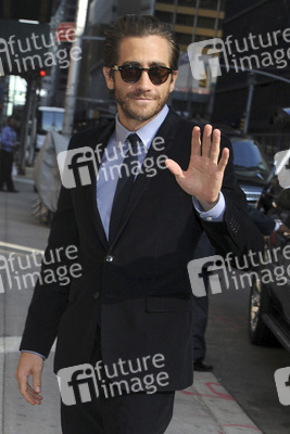 Jake Gyllenhaal Visits 'Late Show with David Letterman', New York
