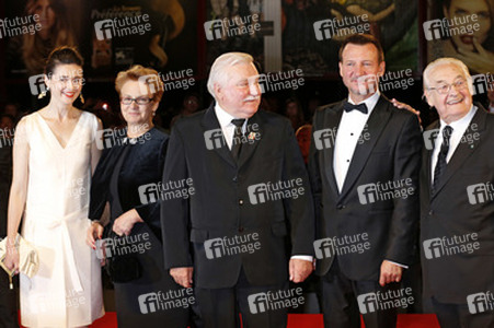 Agnieszka Grochowska, Danuta Walesa, Lech Walesa, Robert Wieckiewicz, Andrzej Wajda