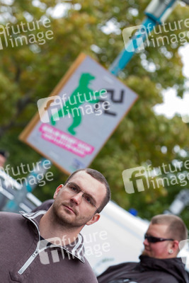 NPD Kundgebung in Hellersdorf, Berlin