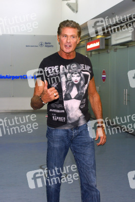 Ankunft von David Hasselhoff am Flughafen Tegel, Berlin