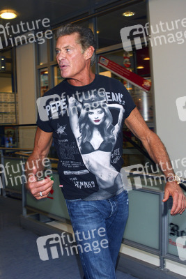 Ankunft von David Hasselhoff am Flughafen Tegel, Berlin