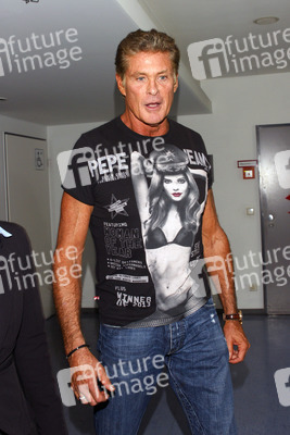 Ankunft von David Hasselhoff am Flughafen Tegel, Berlin