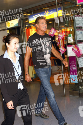 Ankunft von David Hasselhoff am Flughafen Tegel, Berlin