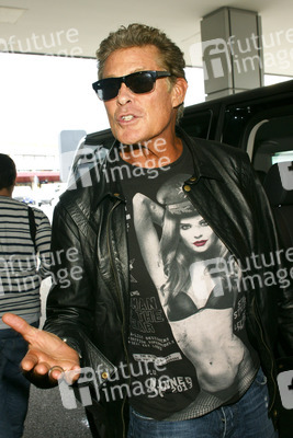 Ankunft von David Hasselhoff am Flughafen Tegel, Berlin