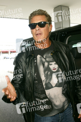 Ankunft von David Hasselhoff am Flughafen Tegel, Berlin