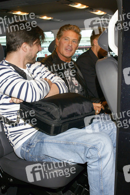 Ankunft von David Hasselhoff am Flughafen Tegel, Berlin