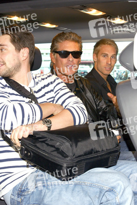 Ankunft von David Hasselhoff am Flughafen Tegel, Berlin