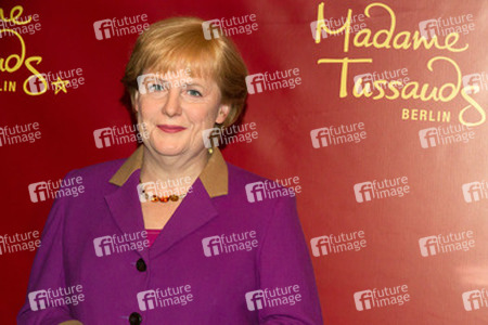 Enthüllung der Wachsfigur von Angela Merkel, Berlin