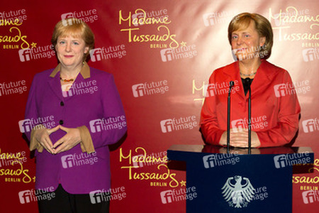 Enthüllung der Wachsfigur von Angela Merkel, Berlin