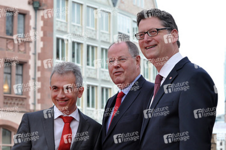 Peter Feldmann, Peer Steinbrück, Thorsten Schäfer-Gümbel