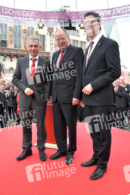 Peter Feldmann, Peer Steinbrück, Thorsten Schäfer-Gümbel