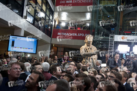 SPD Wahlabend zur Bundestagswahl im Willy-Brandt-Haus, Berlin