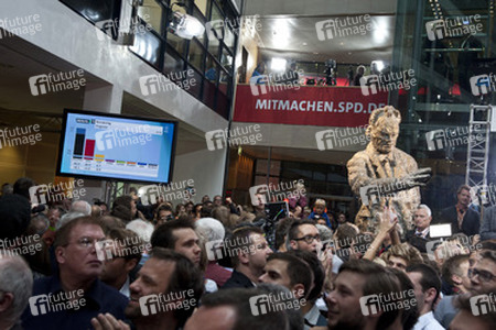 SPD Wahlabend zur Bundestagswahl im Willy-Brandt-Haus, Berlin