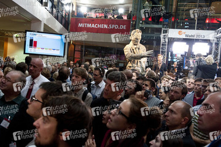 SPD Wahlabend zur Bundestagswahl im Willy-Brandt-Haus, Berlin
