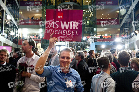 SPD Wahlabend zur Bundestagswahl im Willy-Brandt-Haus, Berlin