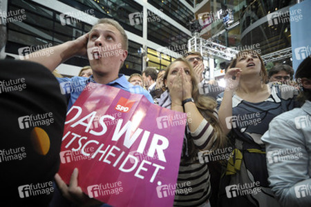 SPD Wahlabend zur Bundestagswahl im Willy-Brandt-Haus, Berlin