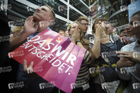 SPD Wahlabend zur Bundestagswahl im Willy-Brandt-Haus, Berlin