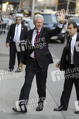 Bill Clinton besucht die 'Late Show with David Letterman', New York