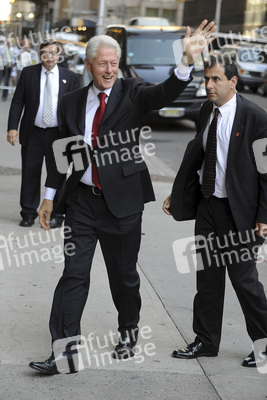 Bill Clinton besucht die 'Late Show with David Letterman', New York