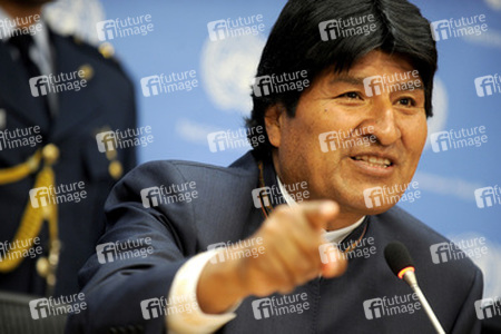 Evo Morales Pressekonferenz, New York