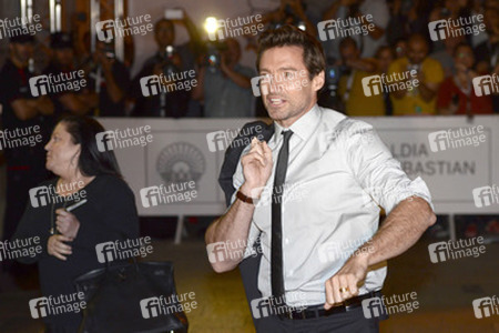 Ankunft von Hugh Jackman am Hotel beim San Sebastian Film Festival 2013