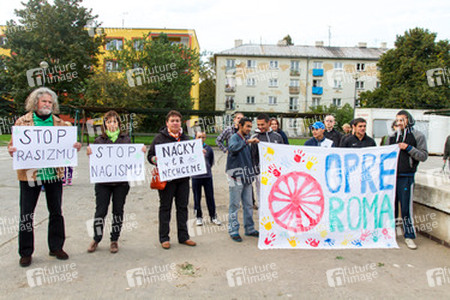 Gegendemonstration zum Aufmarsch der Neonazis in Ostrava, Tschechien