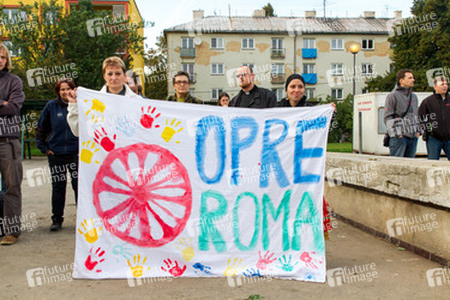 Gegendemonstration zum Aufmarsch der Neonazis in Ostrava, Tschechien