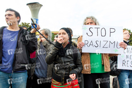 Gegendemonstration zum Aufmarsch der Neonazis in Ostrava, Tschechien