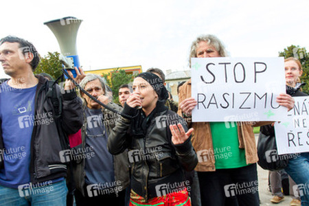 Gegendemonstration zum Aufmarsch der Neonazis in Ostrava, Tschechien