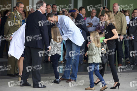 Die spanische königliche Familie besucht König Juan Carlos im Krankenhaus, Pozuelo de Alarcon