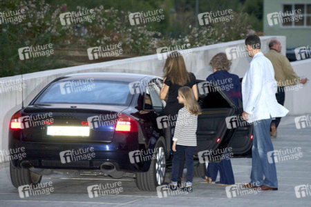 Die spanische königliche Familie besucht König Juan Carlos im Krankenhaus, Pozuelo de Alarcon